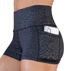 Constantly Varied Gear Black Leopard 2.5" Shorts XS